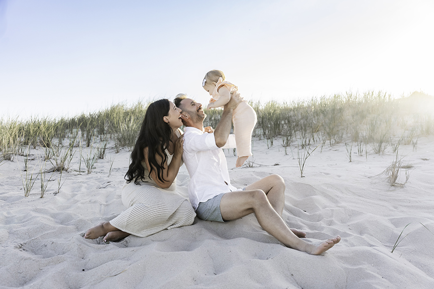 Breezy Sunset Family Photos on Long Beach Island natural 