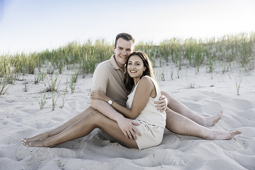 Breezy Sunset Family Photos on Long Beach Island family photographer