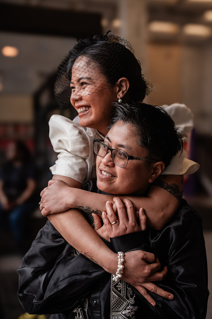 Town of Hempstead Romantic Courthouse Wedding Photos window light