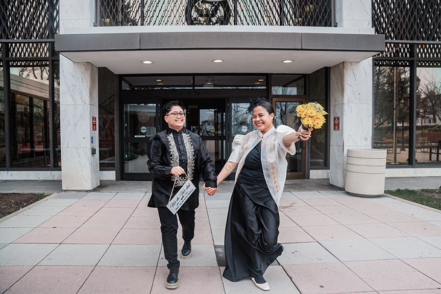 Town of Hempstead Romantic Courthouse Wedding Photos celebrate