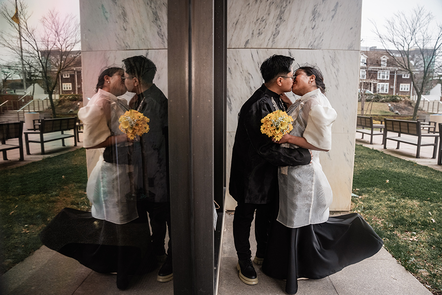 Town of Hempstead Romantic Courthouse Wedding Photos LGBTIQ