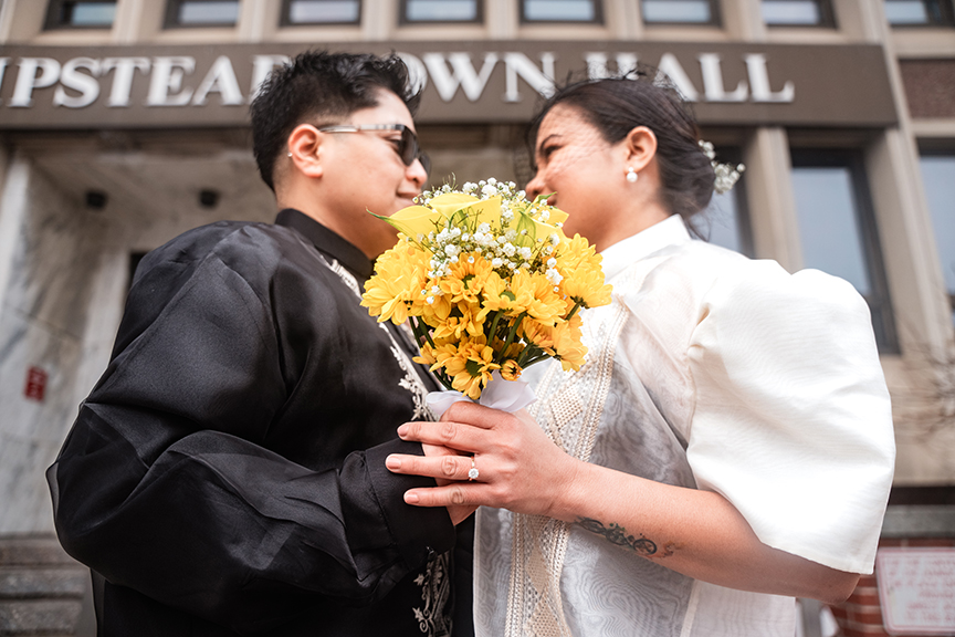 Town of Hempstead Romantic Courthouse Wedding Photos bouquet