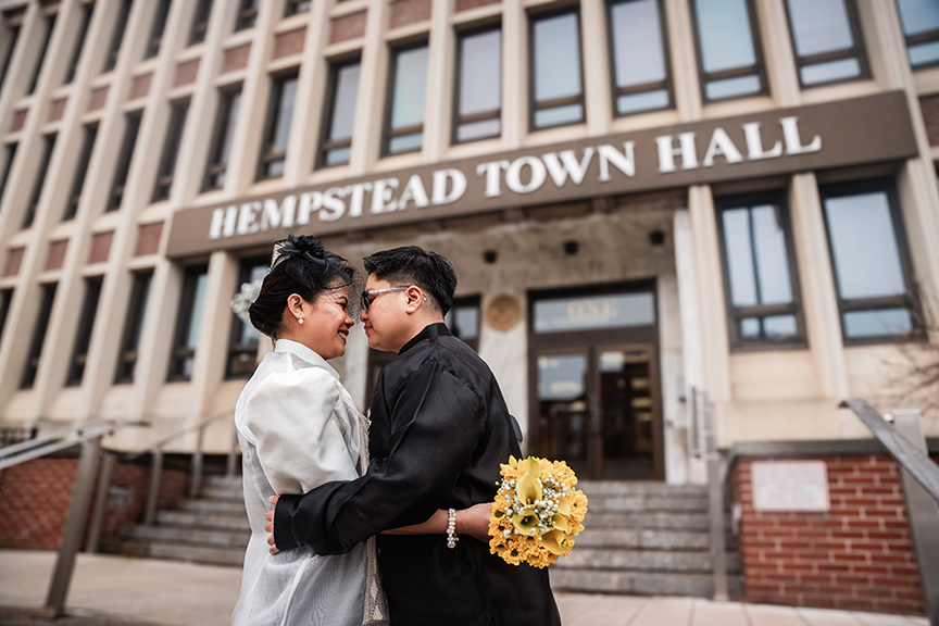 Town of Hempstead Romantic Courthouse Wedding Photos town hall