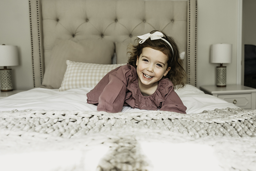 Cozy and Playful In Home New Baby Photos toddler