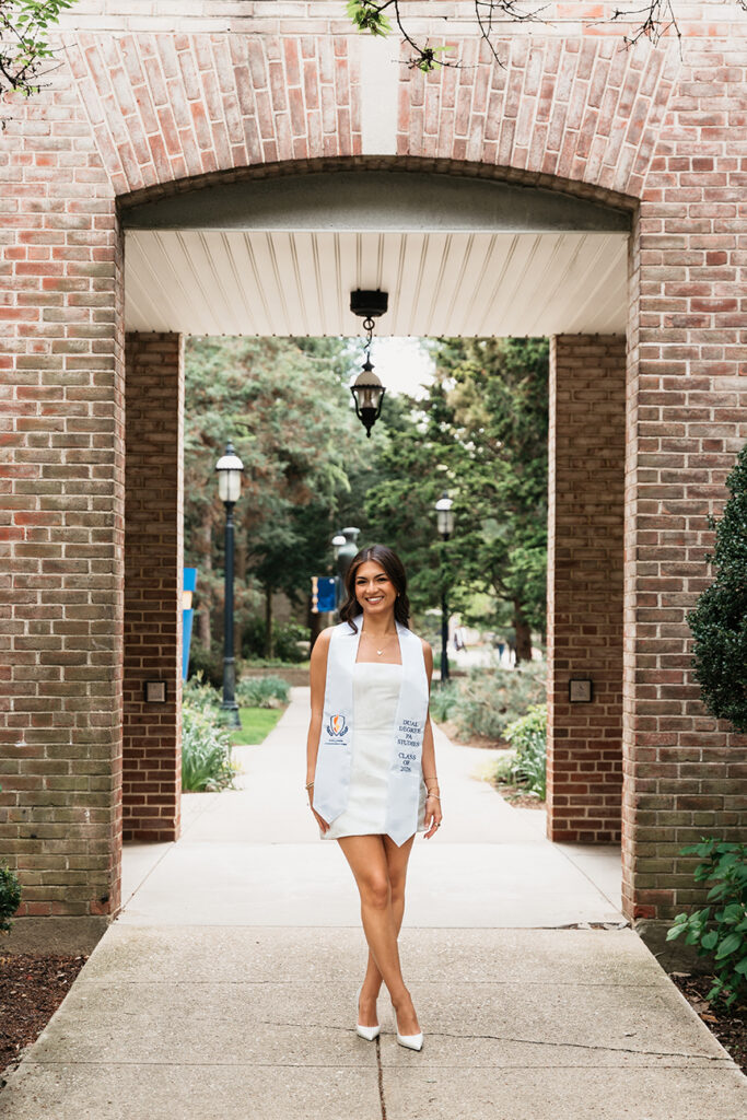 Hofstra University Campus Graduation Photos doorway frame
