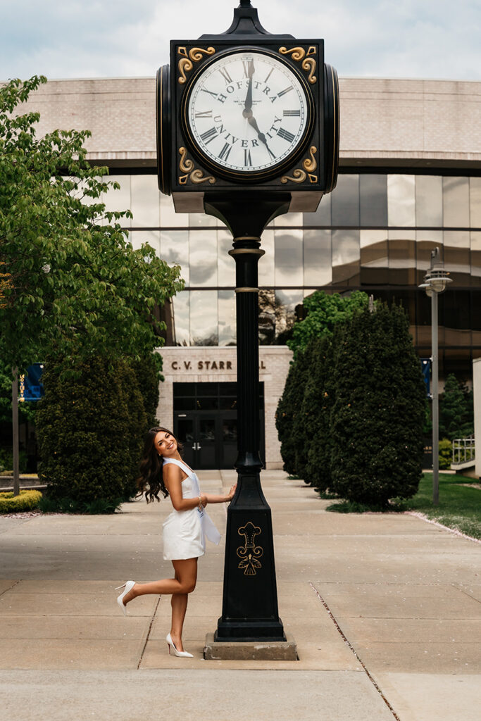 Hofstra University Campus Graduation Photos famous clocks